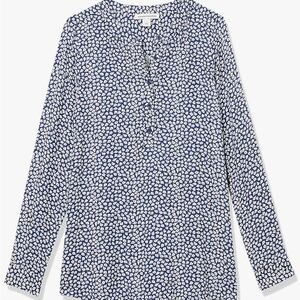 NEW Women Casual Blue & White Blouse/Tunic - XXL